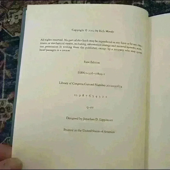Rick Moody / THE BLACK VEIL A Memoir with Digressions 1st Edition 2002 - Picture 7 of 8